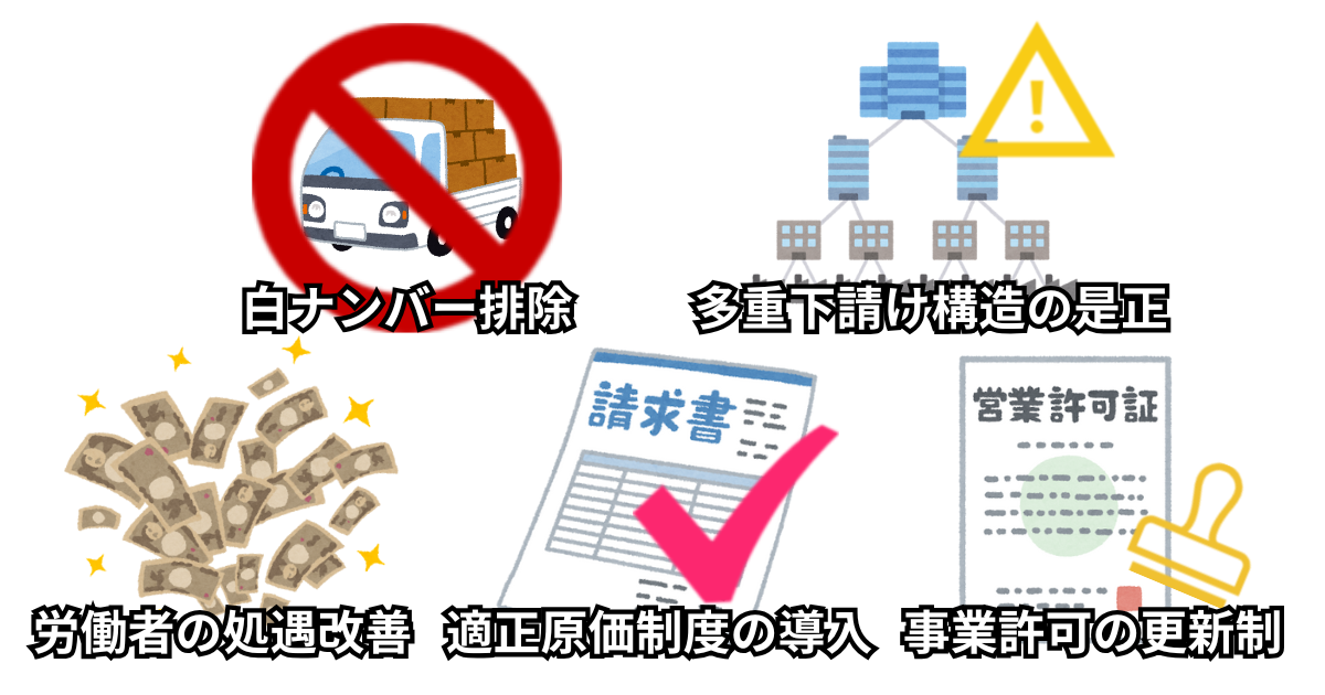 改正トラック新法5つの改正内容