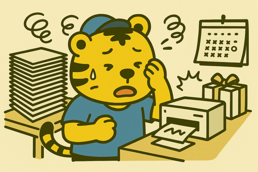 年末大忙しのとらのすけ