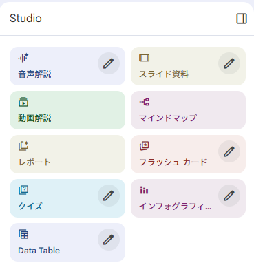 NotebookLMの多機能