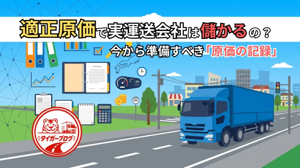 適正原価で実運送会社は儲かるの？今から準備すべき「原価の記録」